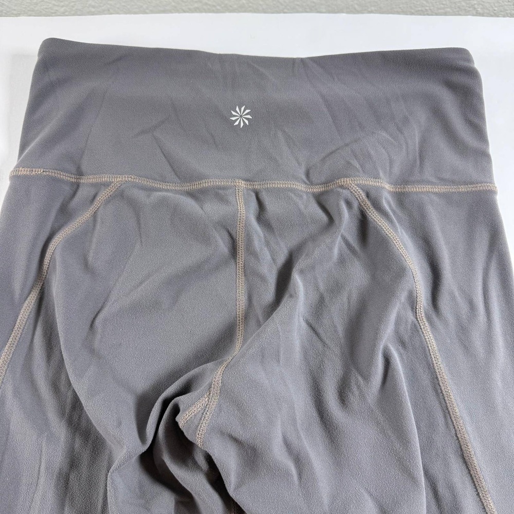 Athleta Womens High Waisted‎ Athletic Leggings Gray Stash Pocket Size S - Picture 3 of 16